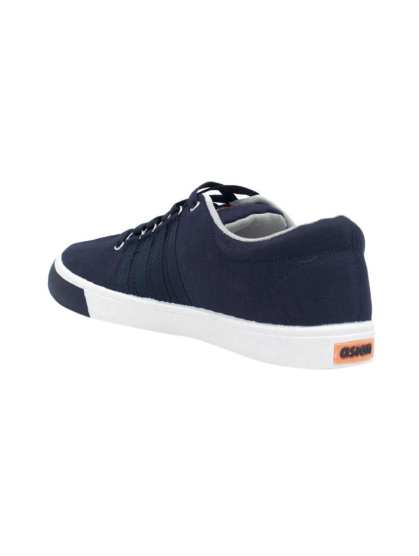 navy canvas lace up sneakers - 16069967 - Zoom Image - 4