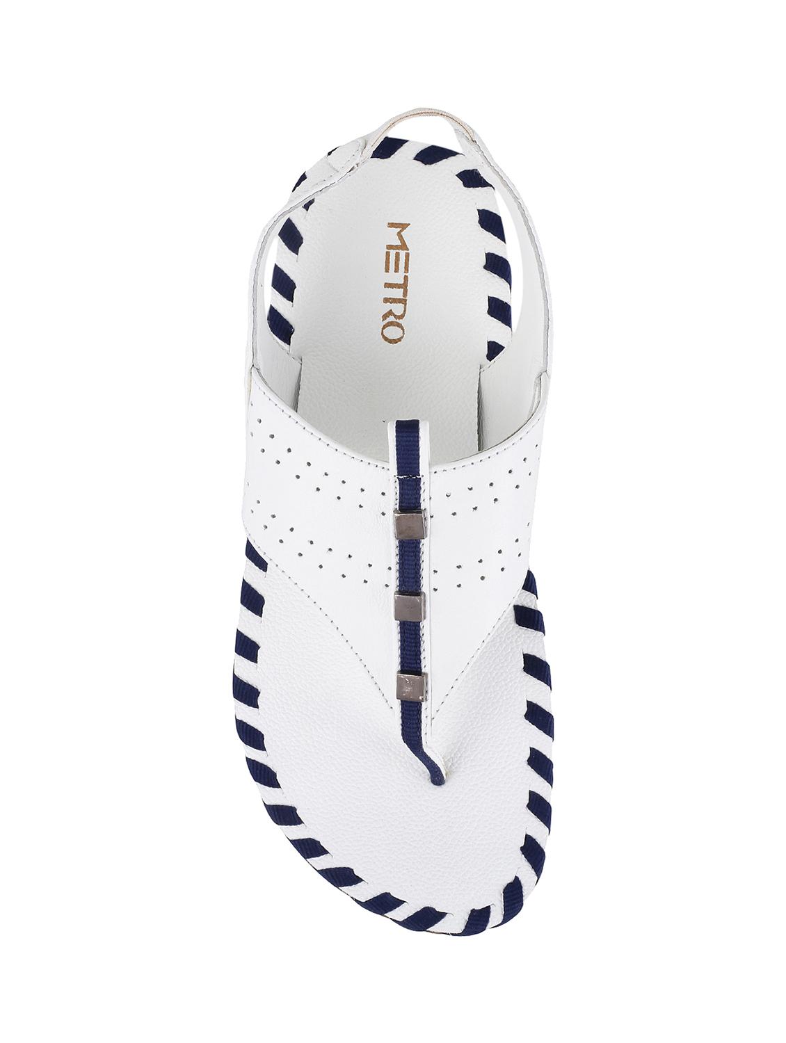white leather back strap sandals - 16070713 - Zoom Image - 4