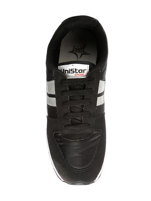 black leatherette sport shoes - 16077288 - Standard Image - 4