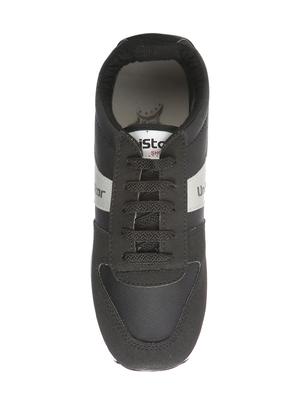 black leatherette sport shoes - 16077309 - Standard Image - 4