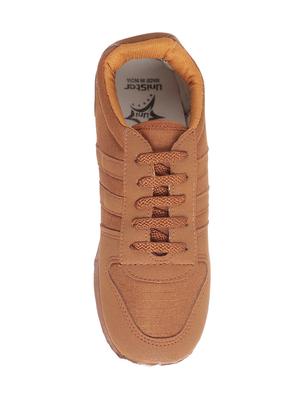 brown leatherette sport shoes - 16077317 - Standard Image - 4