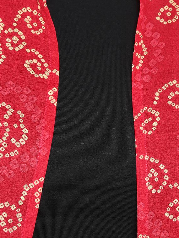 Bandhani print long shrug - 16077693 - Zoom Image - 4