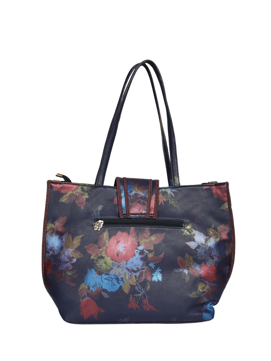 blue leatherette (pu) regular handbag - 16078193 - Zoom Image - 4