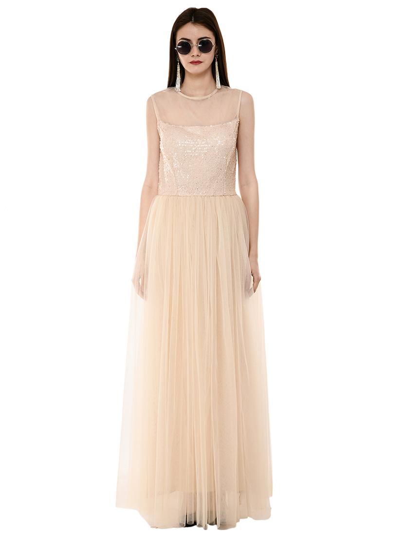 sequined flared gown - 16078767 - Zoom Image - 4