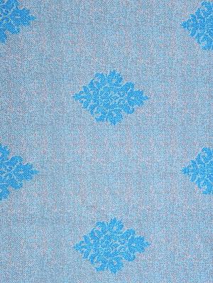 Blue Motifs Diwan Set with Bolster and Cushion Covers (Set of 6) - 16080138 - Standard Image - 4