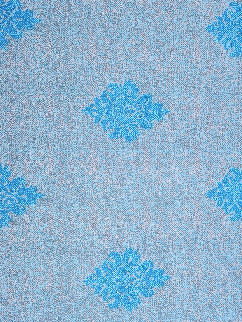 Blue Motifs Diwan Set with Bolster and Cushion Covers (Set of 6) - 16080138 - Zoom Image - 4