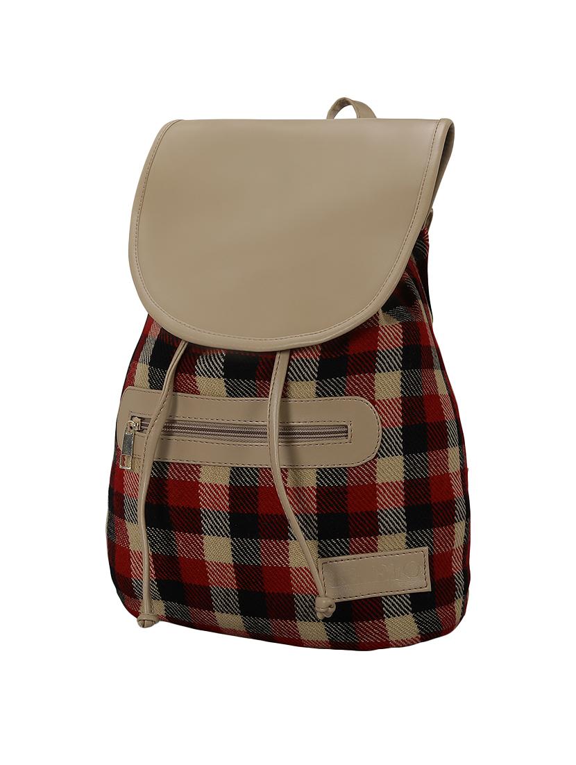 red leatherette (pu) regular backpack - 16080573 - Zoom Image - 4