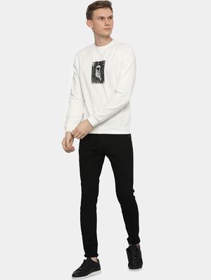 white chest print sweatshirt - 16082172 - Standard Image - 4