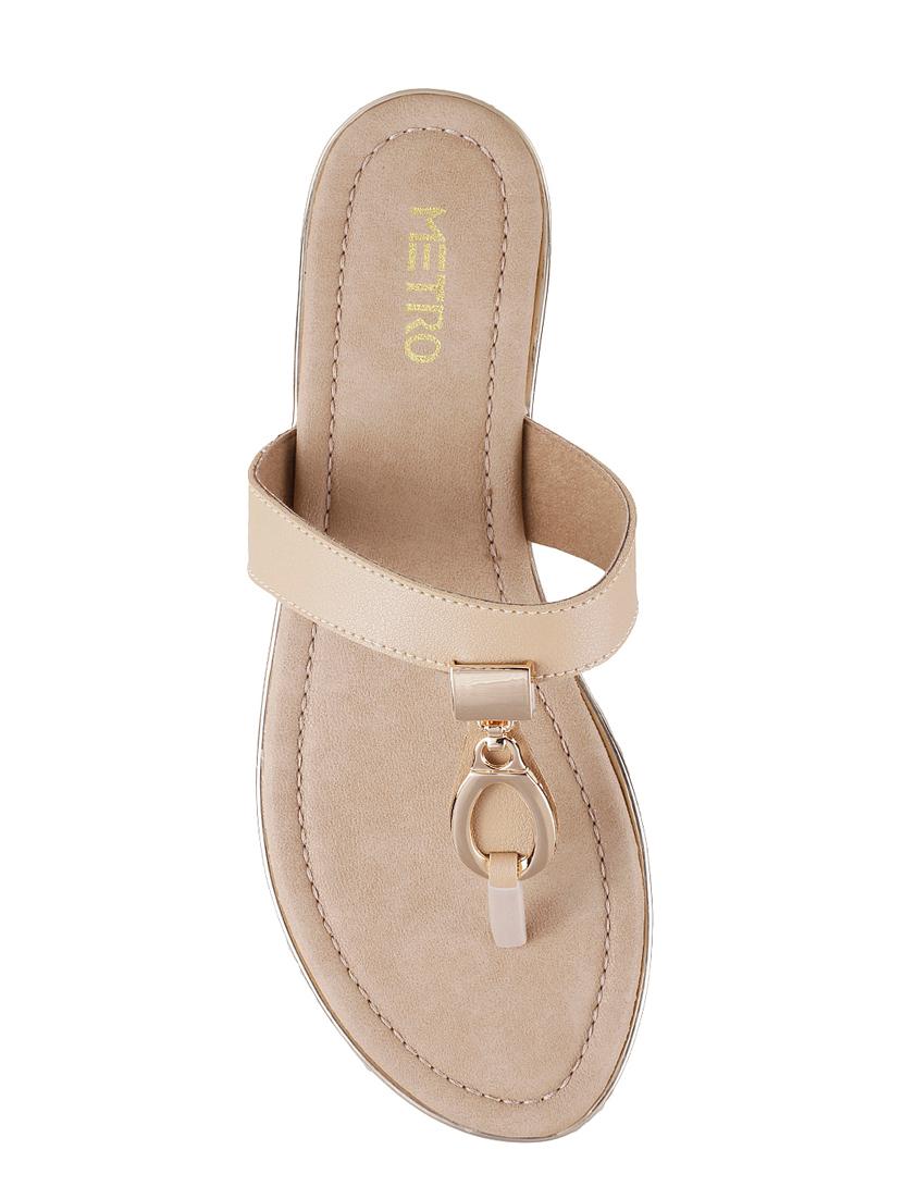 beige toe separator sandals - 16083097 - Zoom Image - 4
