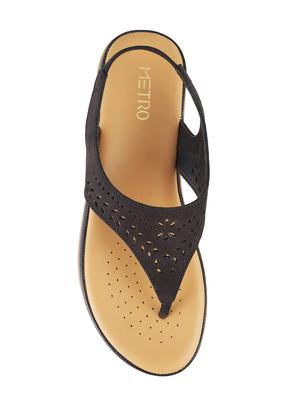 black back strap sandals - 16083686 - Standard Image - 4