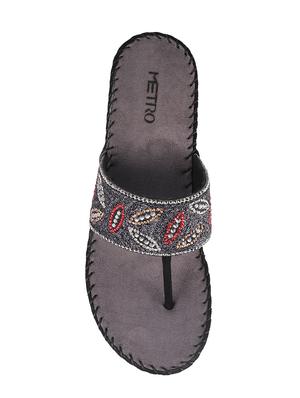 black t-strap wedges - 16084028 - Standard Image - 4