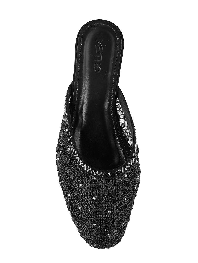 black slip on mules - 16084288 - Zoom Image - 4