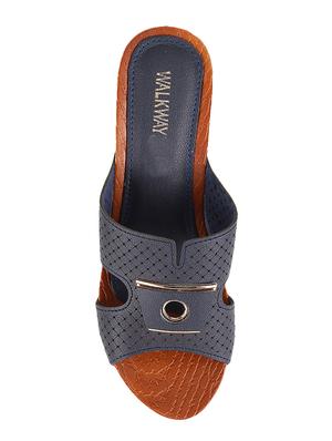navy slip on wedges - 16084869 - Standard Image - 4