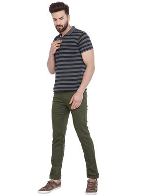 green solid chinos - 16085095 - Standard Image - 4