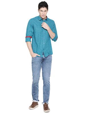 blue printed casual shirt - 16086856 - Standard Image - 4