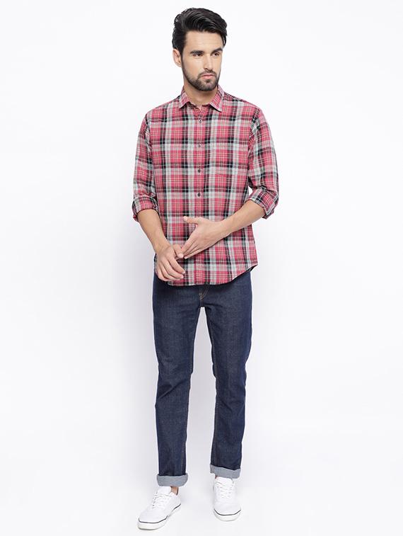 red checkered casual shirt - 16086979 - Zoom Image - 4