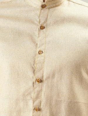 beige solid casual shirt - 16089609 - Standard Image - 4