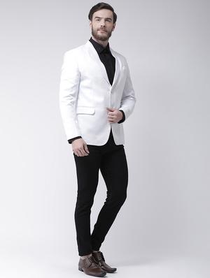 white polyester casual blazer - 16089775 - Standard Image - 4