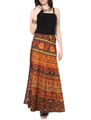 bohemian print wrap skirt - 16090870 - Standard Image - 4