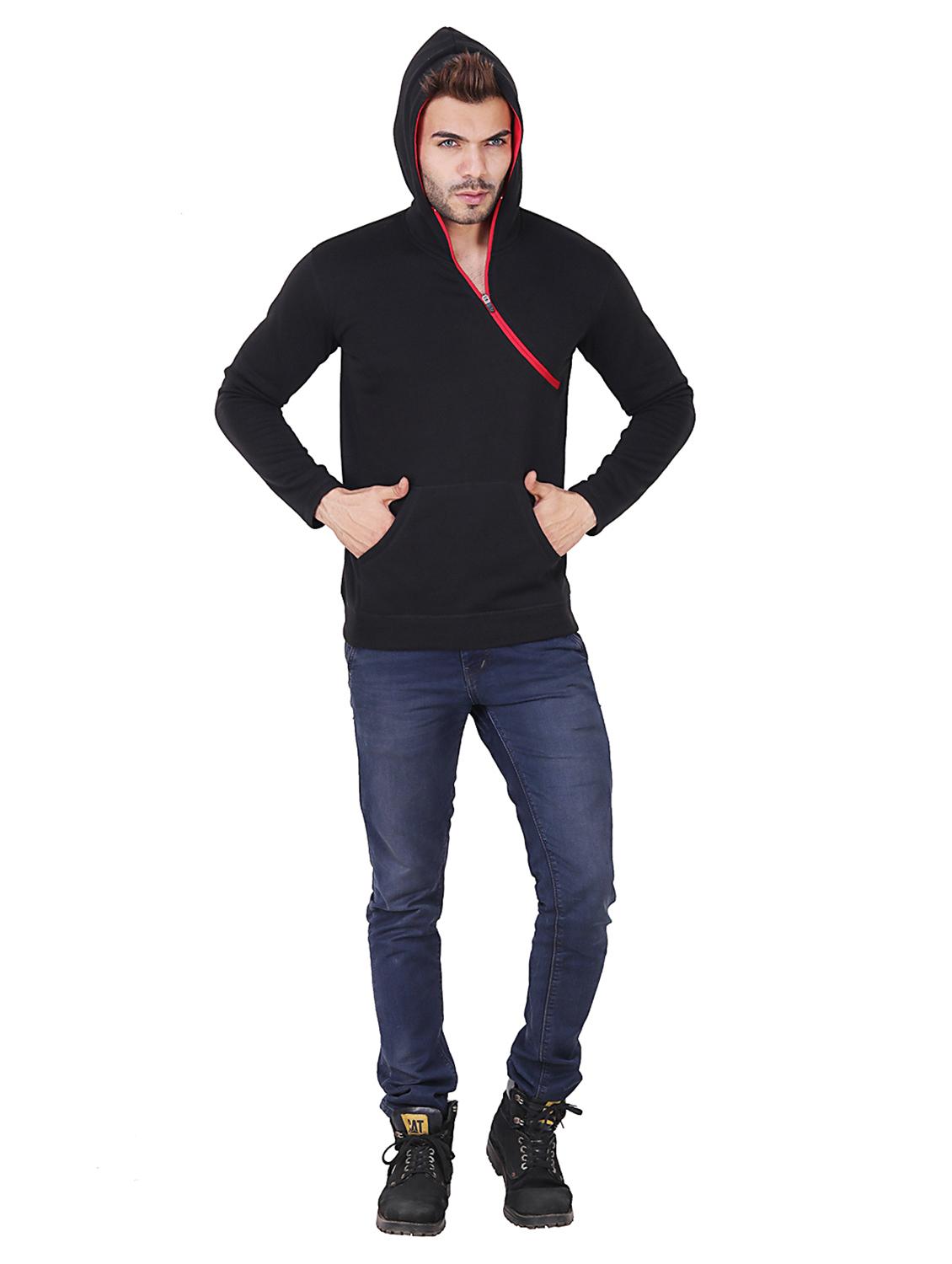 black fleece sweatshirt - 16090998 - Zoom Image - 4
