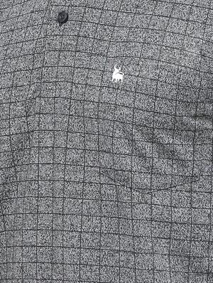 grey checkered polo t-shirt - 16093051 - Standard Image - 4