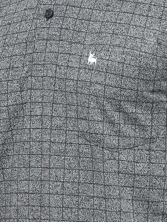 grey checkered polo t-shirt - 16093051 - Zoom Image - 4
