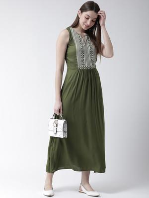 gather detail maxi dress - 16094180 - Standard Image - 4