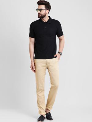 beige cotton chinos casual trousers - 16095533 - Standard Image - 4