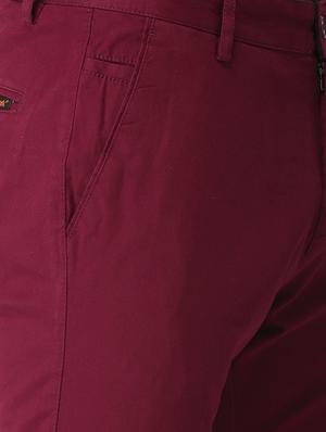 red cotton chinos casual trousers - 16095947 - Standard Image - 4