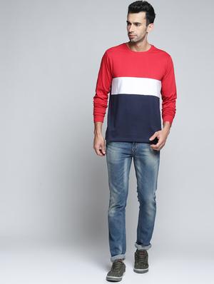 multi colored color block t-shirt - 16096158 - Standard Image - 4