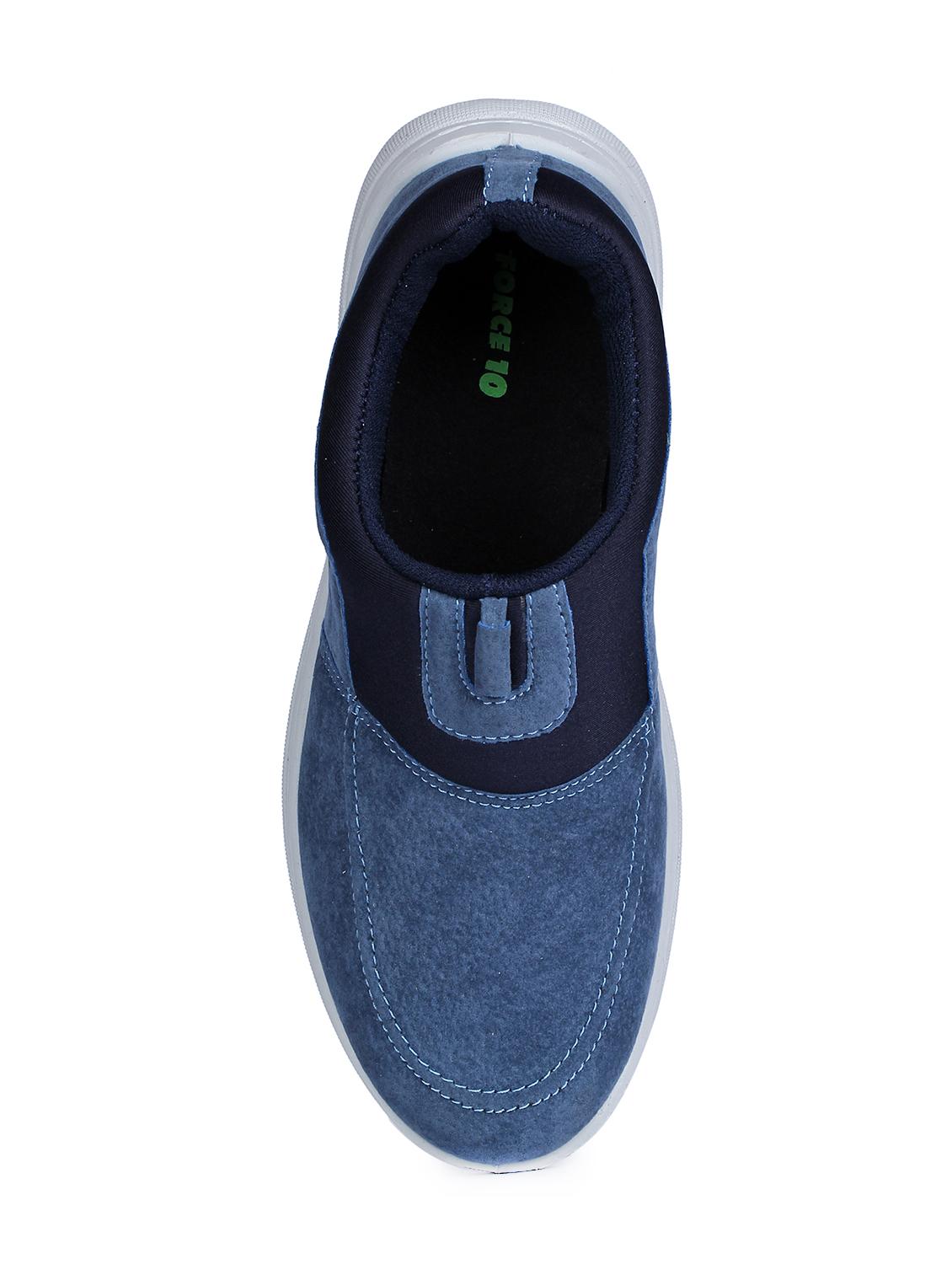 blue suede slip on casual shoes - 16096699 - Zoom Image - 4