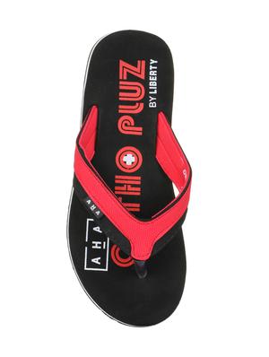red faux leather slip on flip flops - 16097202 - Standard Image - 4