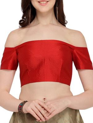 zari motif semi-stitched a-line lehenga - 16099169 - Standard Image - 4