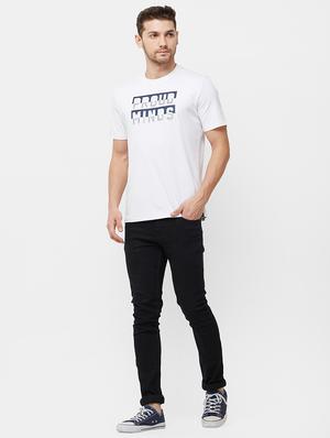 white typographic chest print t-shirt - 16099997 - Standard Image - 4