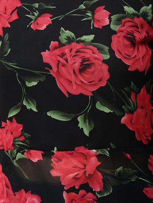 side slit floral tunic - 16100957 - Standard Image - 4