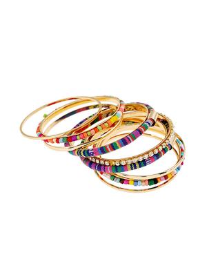 multi colored metal beaded bracelet - 16100960 - Standard Image - 4