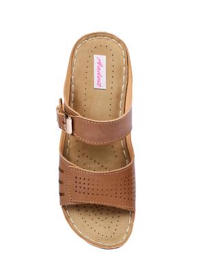 brown slip on wedges - 16104319 - Standard Image - 4