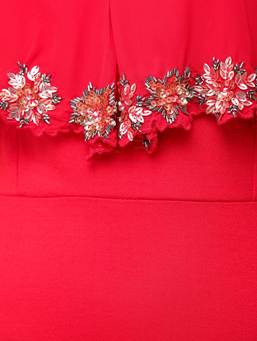 embellished cape detail maxi dress - 16104483 - Zoom Image - 4