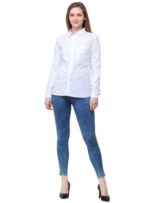 pocket patch pearl embellished shirt - 16104489 - Standard Image - 4