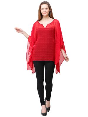 notch neck sheer kaftan - 16104497 - Standard Image - 4