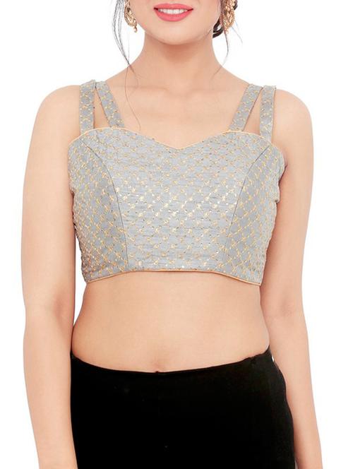 solid embroidered blouse - 16105306 - Standard Image - 1