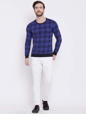 blue checkered pocket t-shirt - 16105887 - Standard Image - 4