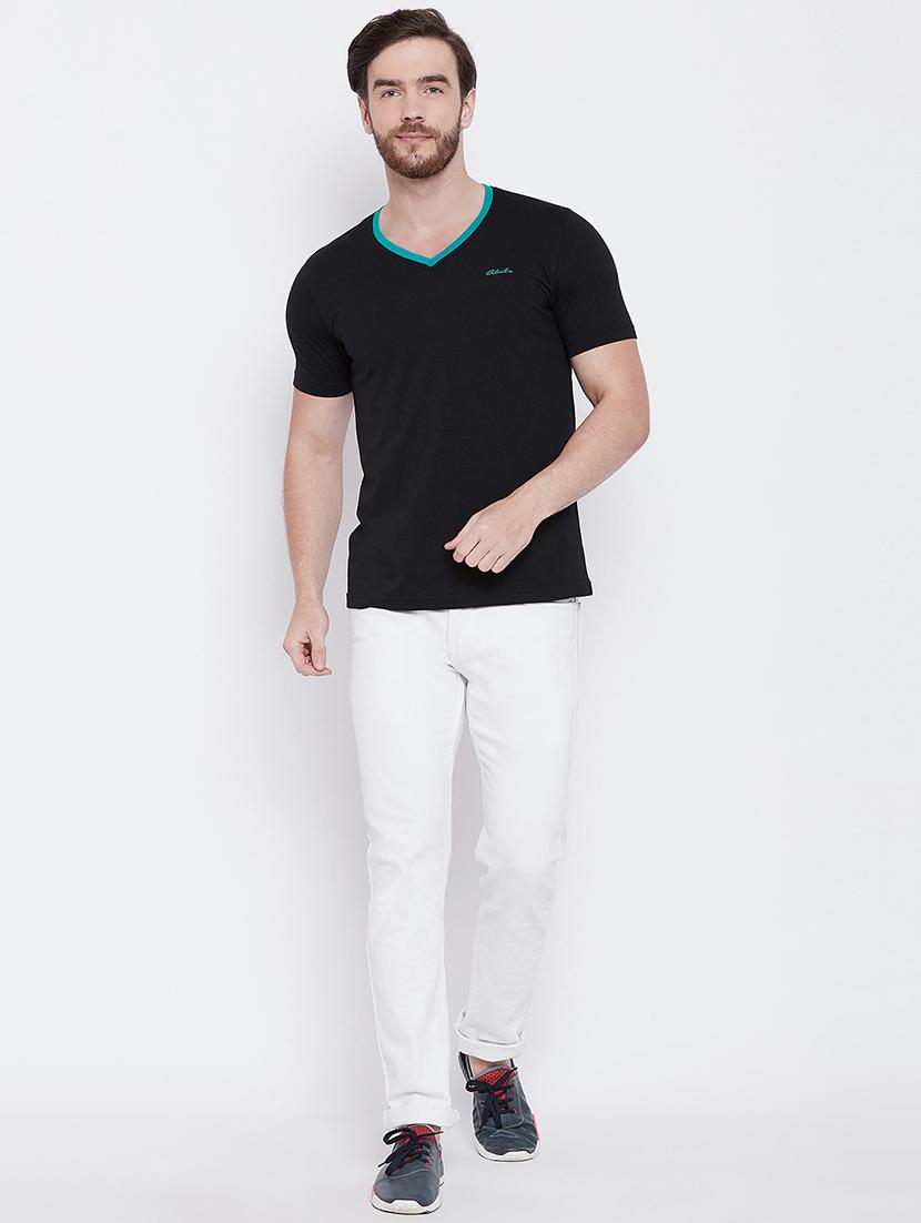 black solid t-shirt - 16105912 - Zoom Image - 4