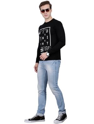 black typographic front print t-shirt - 16106175 - Standard Image - 4