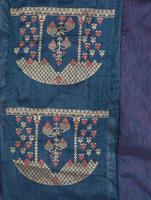 Woven bordered saree with blouse - 16106327 - Standard Image - 4