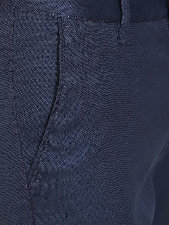 blue textured chinos - 16106841 - Zoom Image - 4