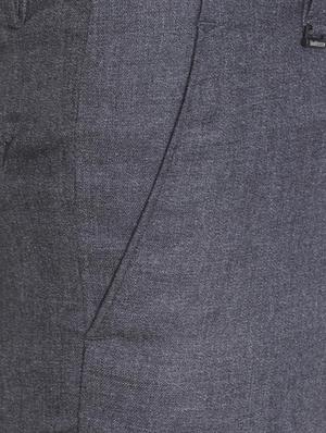 grey polyester blend flat front formal trouser - 16106902 - Standard Image - 4