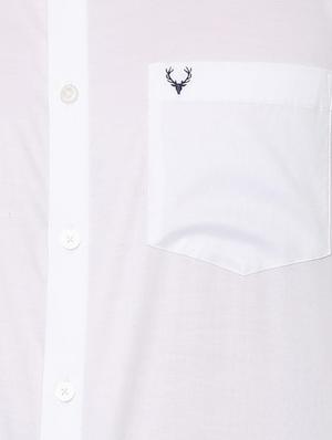white solid casual shirt - 16106943 - Standard Image - 4