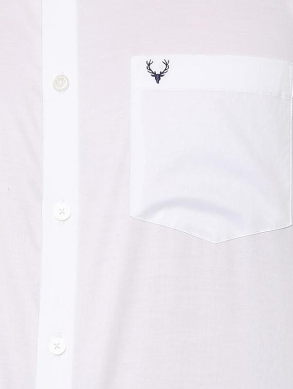 white solid casual shirt - 16106943 - Zoom Image - 4