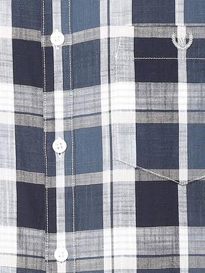 blue checkered casual shirt - 16106972 - Standard Image - 4